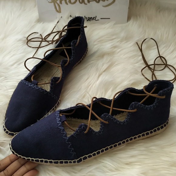 Tory Burch Sonoma Gillie Espadrille Navy Sea Color - Picture 7 of 8